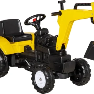 Ride On Excavator, with Horn for Kids and Toddlers 3+, Yellow