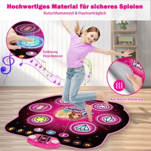 Light-up Dance Pad Toy with Bluetooth/27 Levels/Memory Challenge/LED/Toys