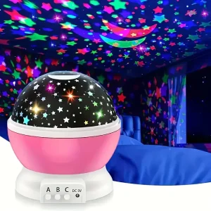 USB-starry night light projector with moon and stars -360 ° rotatable