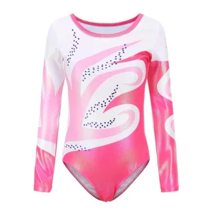 Girls Gymnastics Embroidery Brethable Leotards Kids  Glitter Tumbling Shorts Bottoms Ballet Dance Tights