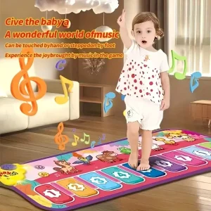 Red Fun Piano Dance Mat - Educational music game mat